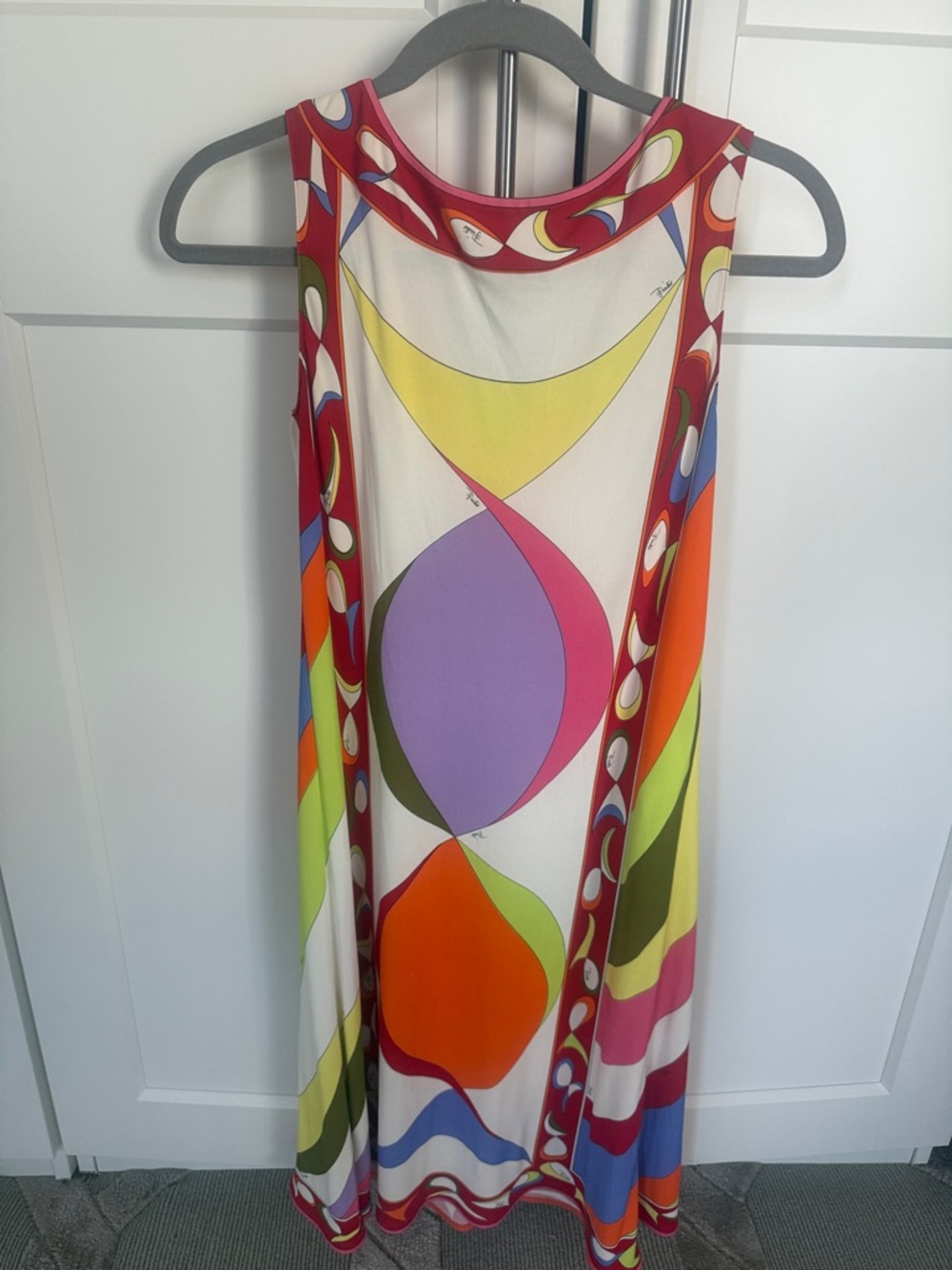 Emilio Pucci Multicolor Striped V-Neck Sleeveless Dress